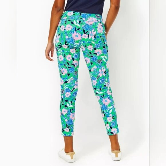 Lilly Pulitzer Corso Pant UPF 50 Spearmint Golf Til U Drop Woven Sz 00 NWT $148 - Picture 3 of 9